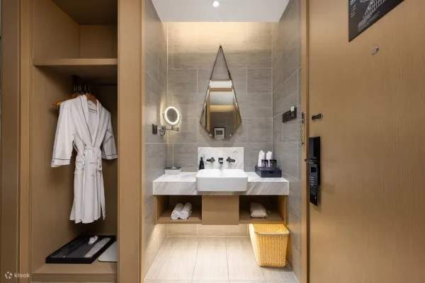 호텔 객실 세면대 주변 환경 안내 지도